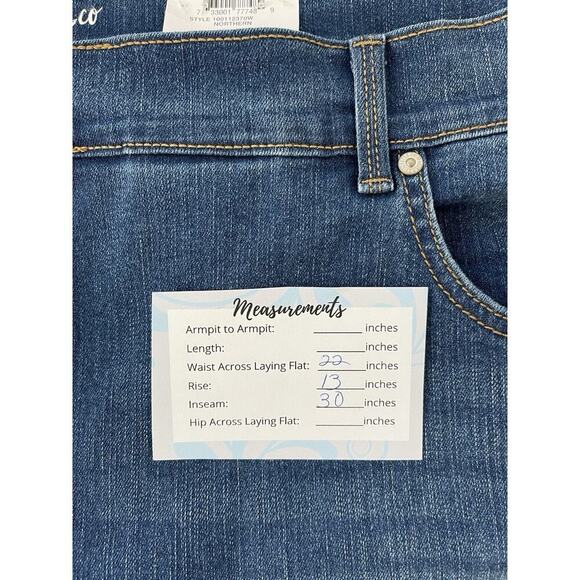 Style & Co Northern High Rise Tummy Control Straight Leg Jeans Plus Size 24W NWT - Picture 6 of 7